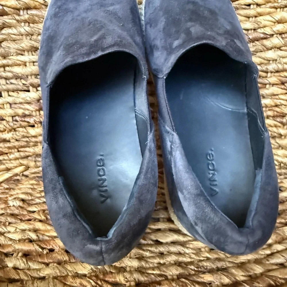 Women’s Vionic Wilden Black Suede Slip-On Platform Espadrille Loafers
